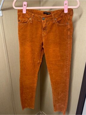 Dear John Burnt Orange Corduroy Ankle Jeans